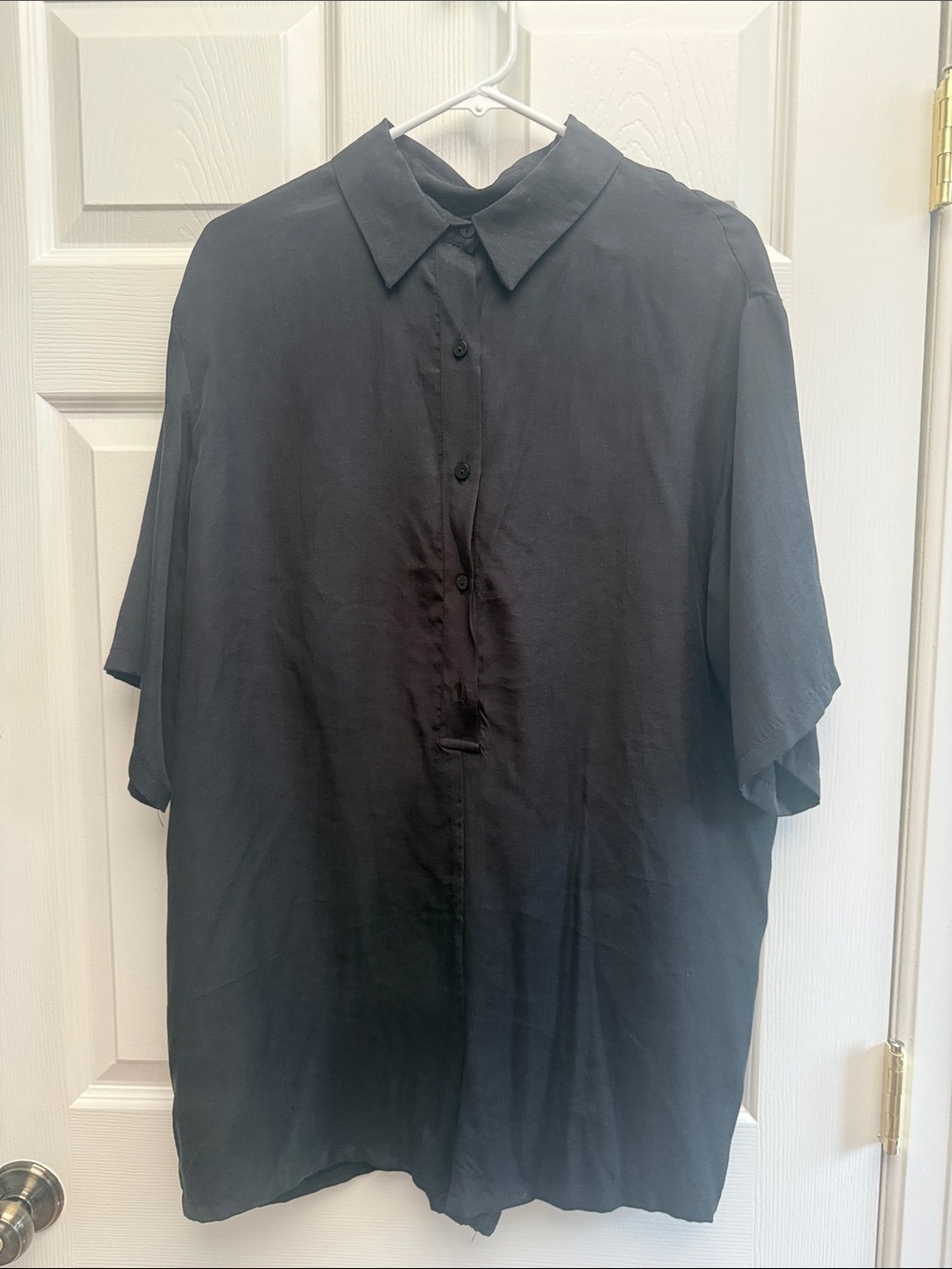 Zara Black Short-Sleeve Jumpsuit Romper